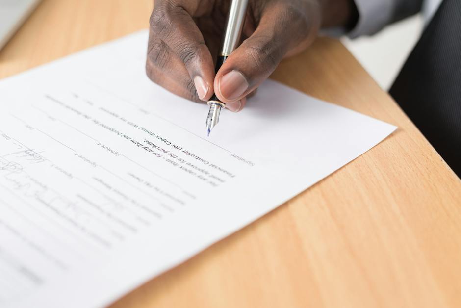 An image of a person looking skeptical while reading a contract, representing the impact of moving scams on consumer trust.